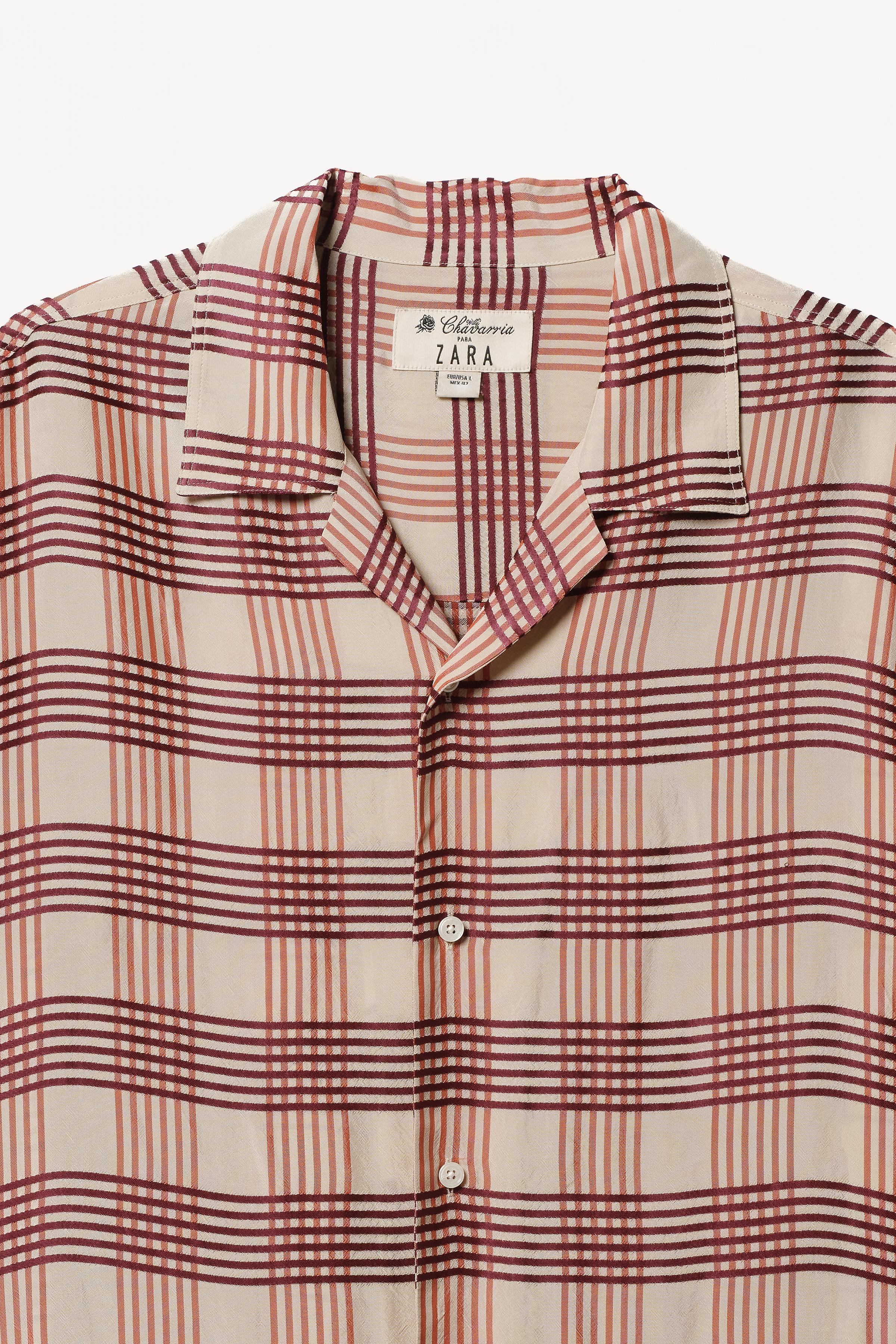 WILLY CHAVARRIA X ZARA PLAID OVERSIZED SHIRT